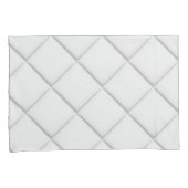 ミニマルモダンリストホワイトキルテッドジオメトリックパターン 枕カバー (正面右)