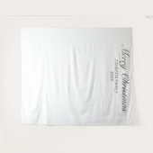 ミニマルモダンリストホワイトクリスマスの写真の背景 タペストリー (正面(横))