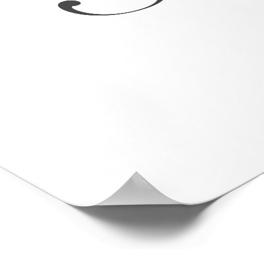 ミニマルモダンリストホワイトスウィート16フォトプロップ ポスター (角)