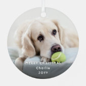 ミニマルモダンリストホワイトタイポグラフィオーバーレイ2写真 メタルオーナメント (裏面)