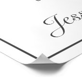 ミニマルモダンリストホワイトブライダルシャワーウェルカムサイン ポスター (角)