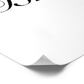 ミニマルモダンリストホワイトブライダルシャワーフォトプロップ ポスター (角)