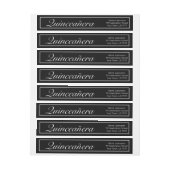 ミニマルモダンリストホワイトブラッククインセアニラ誕生日 ラップアラウンドラベル (シート)