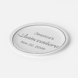 ミニマルモダンリストホワイトブラッククインセアニラ ペーパープレート