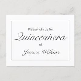 ミニマルモダンリストホワイトブラッククインセアニラ 案内ポストカード