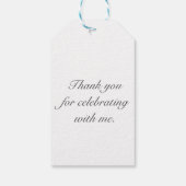 ミニマルモダンリストホワイトブラックバーバルミツワー ギフトタグ (裏面)