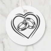 ミニマルモダンリストホワイトブラックブライダルシャワー フェイバータグ (裏面)