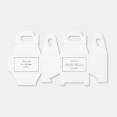 ミニマルモダンリストホワイトブラックブライダルシャワー フェイバーボックス (折り畳みなし)