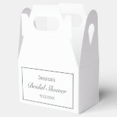 ミニマルモダンリストホワイトブラックブライダルシャワー フェイバーボックス (オープン)