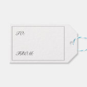 ミニマルモダンリストホワイトブラック誕生日 ギフトタグ (正面(横))