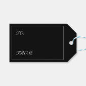 ミニマルモダンリストホワイトブラック誕生日 ギフトタグ (正面(横))