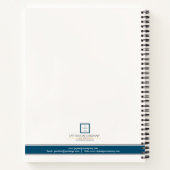 ミニマルモダンリストホワイトブルー縁どロゴ事業 ノートブック (裏面)