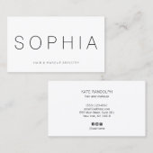 ミニマルモダンリストホワイトプロフェッショナル 名刺 (正面/裏面)