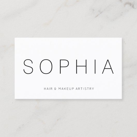 ミニマルモダンリストホワイトプロフェッショナル 名刺 (正面)