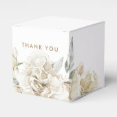 ミニマルモダンリストホワイトペオニーフローラ水彩色 フェイバーボックス (正面サイド)