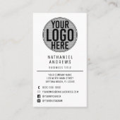 ミニマルモダンリストホワイトロゴソーシャルメディアカスタムB 名刺 (正面)