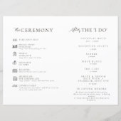 ミニマルモダンリストホワイト結婚式 プログラム (裏面)