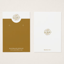 ミニマルモダンリストホワイト金ゴールドジュエリー表示カード