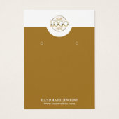 ミニマルモダンリストホワイト金ゴールドジュエリー表示カード (正面)
