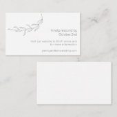 ミニマルモダンリストボタニカルスケッチシッ結婚クス エンクロージャーカード (正面/裏面)