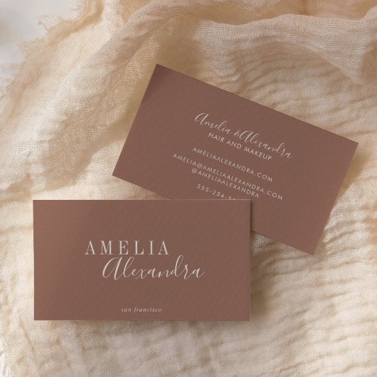 ミニマルモダンリストボホシックテラコッタ 名刺