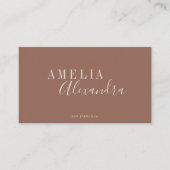 ミニマルモダンリストボホシックテラコッタ 名刺 (正面)