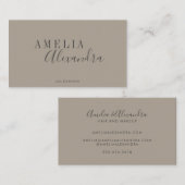 ミニマルモダンリストボホニュートラルトゥーペグレイ 名刺 (正面/裏面)