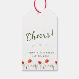 ミニマルモダンリストポピー結婚式の引き出物ラベル ギフトタグ
