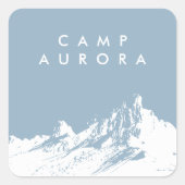 ミニマルモダンリストマウンテンアイスブルー スクエアシール (正面)