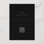 ミニマルモダンリストマットブラック結婚ズ エンクロージャーカード (正面)