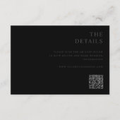 ミニマルモダンリストマットブラック結婚ズ エンクロージャーカード (正面)