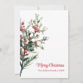 ミニマルモダンリストミストレトーホリデーカード シーズンカード (正面)