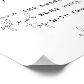 ミニマルモダンリストミモザバー標識 ポスター (角)