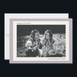 ミニマルモダンリストミュート薄紫Hanukkah写真 シーズンカード<br><div class="desc">ミニマルモダンリストミュート薄紫Hanukkah写真ホリデーカード</div>