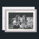 ミニマルモダンリストミュート薄紫Hanukkah写真 シーズンカード<br><div class="desc">ミニマルモダンリストミュート薄紫Hanukkah写真ホリデーカード</div>