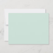 ミニマルモダンリストミントグリーンパステル ノートカード (裏面)
