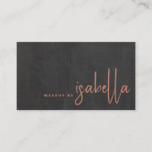 ミニマルモダンリストメイクアップアーティストスクリプト名ブラック 名刺 (正面)