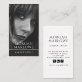 ミニマルモダンリストメイクアップアーティスト写真 名刺 (正面/裏面)