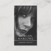 ミニマルモダンリストメイクアップアーティスト写真 名刺 (正面)