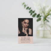 ミニマルモダンリストメイクアップアーティスト写真 名刺 (スタンド正面)