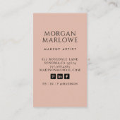 ミニマルモダンリストメイクアップアーティスト写真 名刺 (裏面)