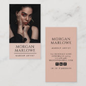 ミニマルモダンリストメイクアップアーティスト写真 名刺 (正面/裏面)