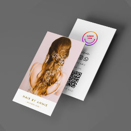 ミニマルモダンリストメイクアップアーティスト美容師写真 名刺