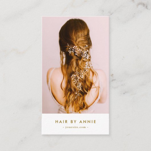 ミニマルモダンリストメイクアップアーティスト美容師写真 名刺 (正面)