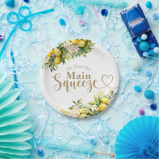 ミニマルモダンリストメインスクイーズブライダルシャワー ペーパープレート (パーティー)