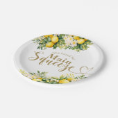 ミニマルモダンリストメインスクイーズブライダルシャワー ペーパープレート (アングル)