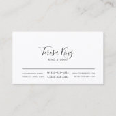 ミニマルモダンリストメタリックサークルブルーID561 名刺 (裏面)