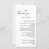 ミニマルモダンリストメニュー+お礼のメッセージ (正面)