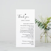 ミニマルモダンリストメニュー+お礼のメッセージ (スタンド正面)