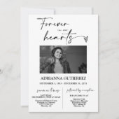 ミニマルモダンリストメモリアル写真葬儀 招待状 (正面)